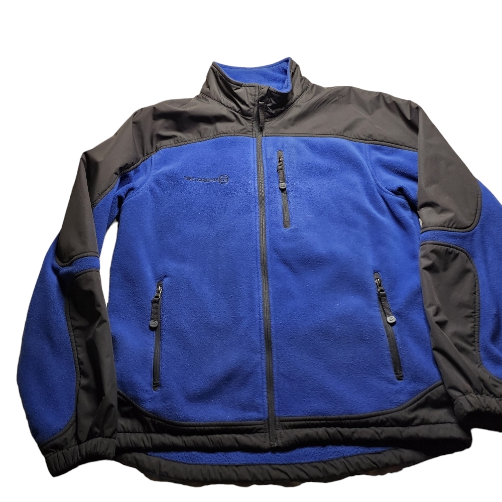 Free Country Men's Blue and Black Warm Jacket Size Large B27